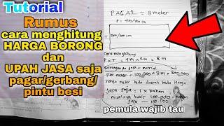 cara menghitung harga borong dan upah jasa saja pagar/gerbang/pintubesi #tukanglas #hargaborongjasa