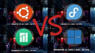 Windows VS Ubuntu VS Fedora VS Manjaro | Linux Gaming Benchmarks