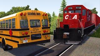 Train Close Calls & Near-Miss Accidents 2 | BeamNG.drive