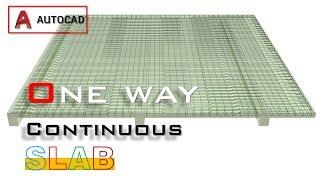 How to draw One Way Continuous Slab in AUTOCAD