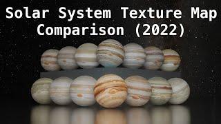 Solar System Texture Map Comparison 1 (2022)