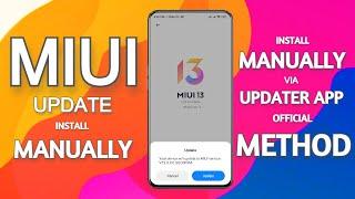 MIUI UPDATE INSTALL MANUALLY [OFFICIAL METHOD] | MIUI 14 UPDATE INSTALL VIA UPDATER APP