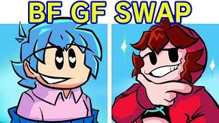 Friday Night Funkin' but BF & GF Swapped Roles (FNF Mod) Saturday Night Swappin' FULL WEEK CUTSCENES