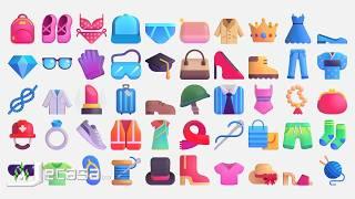 3D Emojis Part 33 - Clothing and Accessories | Fluent Emojis | English Vocabulary