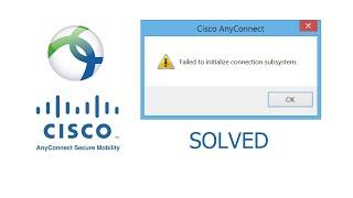 Cisco, AnyConnect, SOLVED, Failed to initialize connection subsystem