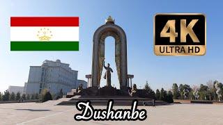 【4K Walk in Tajikistan】Dushanbe, the developing capital city in Tajikistan