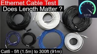 Does Ethernet Cable Length REALLY Affect Speed? (Cat6 Testing up to 10Gbps!)