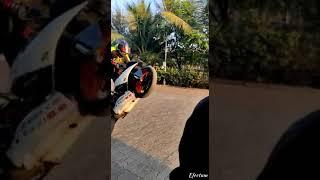 Rahul Mahajan  bike stunt in shoot 