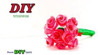 DIY Twitest Rose Paper Flower | How to make | Nusrat DIY Crafts