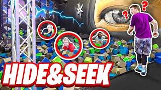 INSANE HIDE AND SEEK IN TRAMPOLINE PARK!