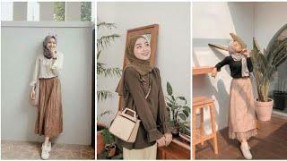 OOTD HIJAB WARNA COKLAT | OOTD SIMPEL WARNA COKLAT NUDE