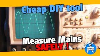 Easy DIY passive #probe to measure #mains with the #oscilloscope