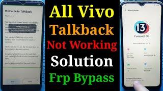 Vivo Frp Bypass Android 13 Talkback Not Working Solution | All Vivo Android 13 Google Account Unlock