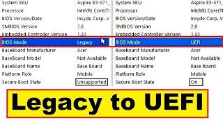 legacy to uefi without data loss . 100% working . 2022