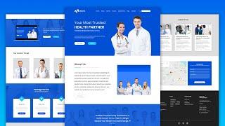 Create A Responsive Hospital Website Using HTML, CSS & JavaScript