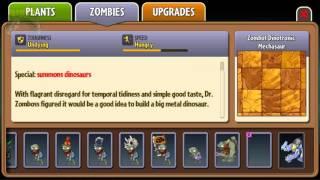 Plants vs Zombies 2 - Jurassic Marsh Zomboss in Almanac (Unfinished)