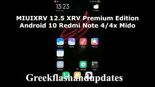 MIUIXRV 12.5 XRV Premium Edition  Android 10 Redmi Note 4/4x Mido