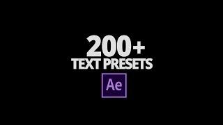 200 Text Presets after effects Free 2022