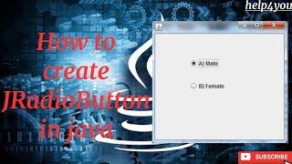 How to create JRadioButton in java || in NetBeans || Java Swing.