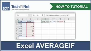 How to use the AVERAGEIF function in Excel