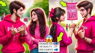 Create 3D Ai couples promise day image creator 2024 | happy promise day| bing image creator | new
