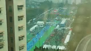 2018 Standard Chartered Hong Kong Marathon Finishing Area Time lapse