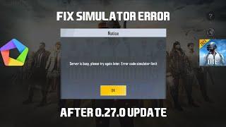 How To Fix Pubg Mobile Lite Simulator Error In Memu Play After 0.27.0 Update | 100% Working | 2024