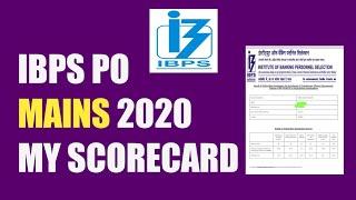 my score card ibps po mains selected 