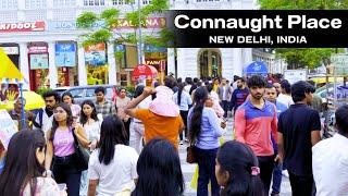 Walking in India - Connaught Place Delhi | CP Rajiv Chowk, New Delhi, India 