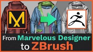 From Marvelous Designer via 3ds Max to ZBrush