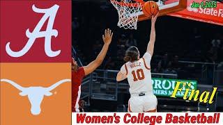 Alabama vs Longhorns  Women's College Basketball Full Game | Jan 9,2025