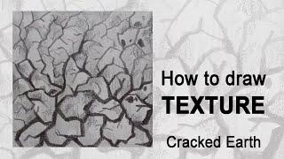 How to draw Texture | Cracked Earth | Pencil Sketch