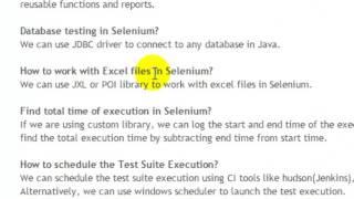 Advanced Selenium Webdriver Interview Questions and Answers for Experienced