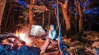 Winter Tent Camping - Lake side (freezing)