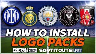 HOW TO INSTALL REAL CLUB LOGOS ON FM24 - Football Manager 2024 Logopack Installation Guide