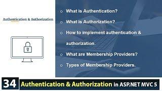 What is Authentication and Authorization in ASP.NET MVC 5 - ASP.NET MVC 5 Tutorials - Class 34