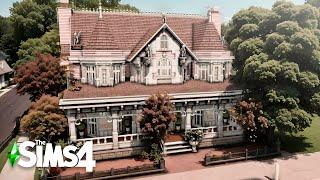 PINK VICTORIAN HOUSE - Realistic Build - ASMR| The Sims 4 - no cc.