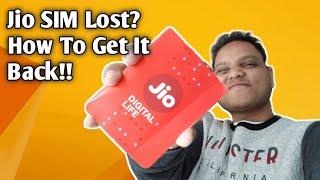 Jio SIM Card Lost?? How to get back Lost Jio SIM 