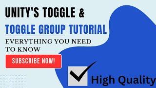 UNITY'S TOGGLE & TOGGLE GROUP TUTORIAL Everything you need to know!!