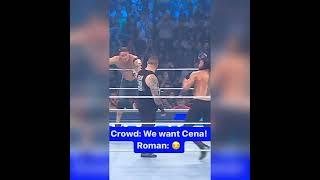 crowd/ we want cana! Roman√ / #wwe #romam #shorts