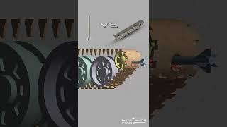 APFSDS Vs Tank Wheels #shorts