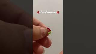 strawberry ring tutorial #beaded #diy #tutorial #beads #beadedjewelry #beadings #beadingtutorial
