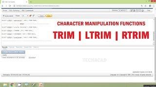 Oracle Tutorial - Character Manipulation Functions TRIM | LTRIM | RTRIM