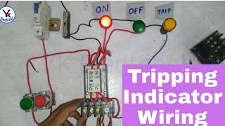 Dol starter control wiring me TRIP indicator wiring in hindi yk electrical