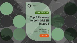 GRESB Inside ESG  Top 5 Reasons to Join GRESB in 2023 webinar