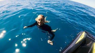 Freediving off the SeaDoo - Ohanas first Jetski experience