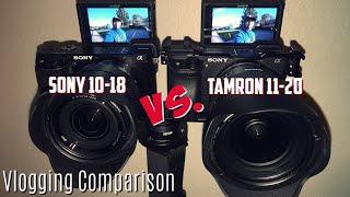 Tamron 11-20 vs Sony 10-18 Vlogging Comparison [Side By Side Vlogging Test] dennis meets world