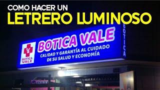 Como hacer un letrero luminoso con focos led /