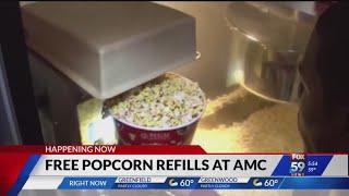 Free popcorn refills at AMC