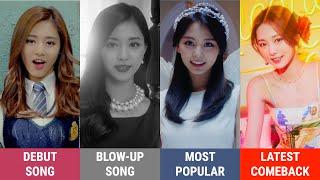 Kpop Girl Group Songs (Debut vs Blow-up vs Most popular vs Latest)